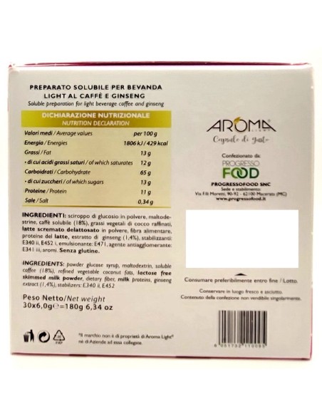 aroma light 30 capsule di gusto ginseng light senza lattosio -espresso point: tuttocasashop.live: altro - bazar