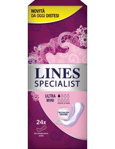 lines specialist assorbenti - 24 pezzi - ultra mini - distesi: tuttocasashop.live: igiene e cura della persona