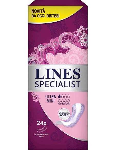 lines specialist assorbenti - 24 pezzi - ultra mini - distesi: tuttocasashop.live: igiene e cura della persona