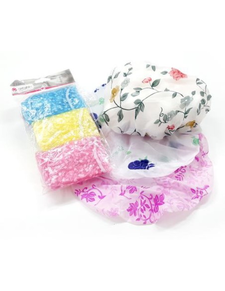setablu cuffie per doccia - 3 pezzi - colori e fantasie assortite: tuttocasashop.live: igiene e cura della persona