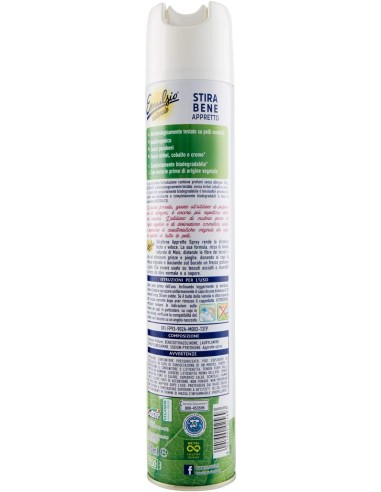 emulsio stirabene appretto spray - 480ml - naturale - facilita la stiratura: tuttocasashop.live: prodotti per bucato e tessuti