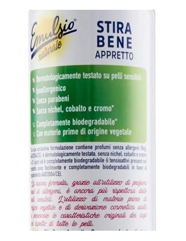 emulsio stirabene appretto spray - 480ml - naturale - facilita la stiratura: tuttocasashop.live: prodotti per bucato e tessuti