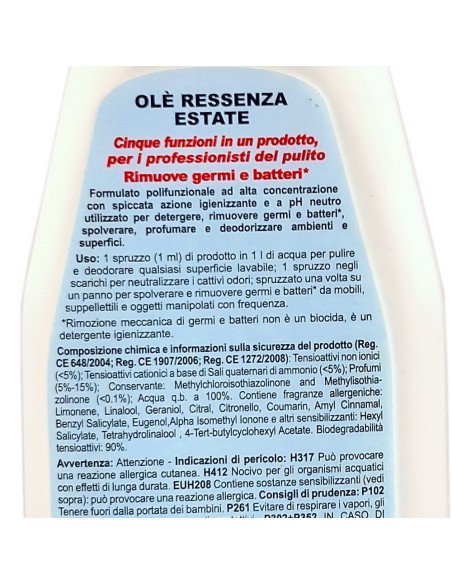 ole' oies ressenza deodorante multiuso igienizzante 750ml - estate: tuttocasashop.live: pulizia e cura della casa