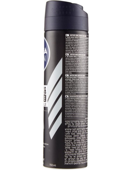 nivea deodorante spray - 150ml - for men - 48h - black&white - non macchia: tuttocasashop.live: igiene e cura della persona