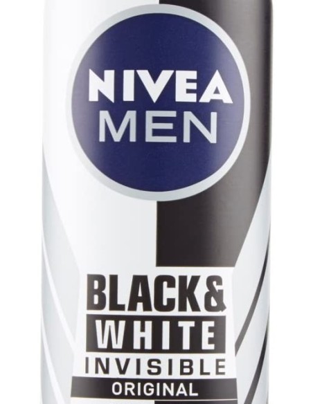 nivea deodorante spray - 150ml - for men - 48h - black&white - non macchia: tuttocasashop.live: igiene e cura della persona