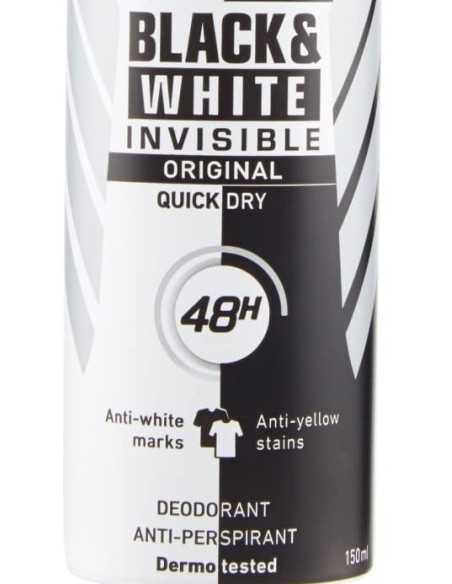 nivea deodorante spray - 150ml - for men - 48h - black&white - non macchia: tuttocasashop.live: igiene e cura della persona