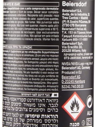 nivea deodorante spray - 150ml - for men - 48h - black&white - non macchia: tuttocasashop.live: igiene e cura della persona