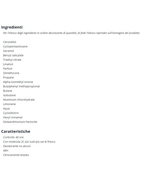 infasil deodorante spray - 150ml - freschezza attiva 48h - 2c: tuttocasashop.live: igiene e cura della persona