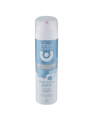 infasil deodorante spray 150ml - donna puro - pelli sensibili nichel tested: tuttocasashop.live: igiene e cura della persona