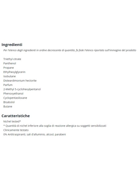 infasil deodorante spray 150ml - donna puro - pelli sensibili nichel tested: tuttocasashop.live: igiene e cura della persona