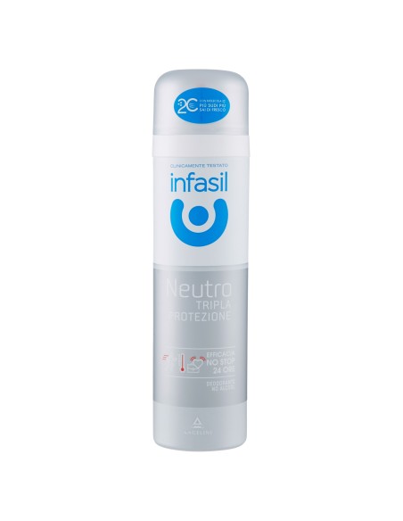 infasil deodorante spray - 150ml - neutro attivo tripla protezione 24h 2c: tuttocasashop.live: igiene e cura della persona