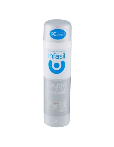 infasil deodorante spray - 150ml - neutro attivo tripla protezione 24h 2c: tuttocasashop.live: igiene e cura della persona