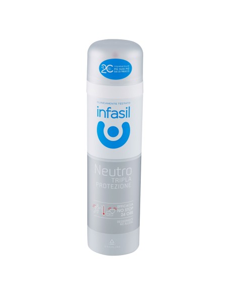 infasil deodorante spray - 150ml - neutro attivo tripla protezione 24h 2c: tuttocasashop.live: igiene e cura della persona