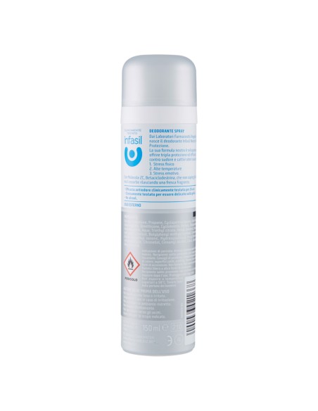 infasil deodorante spray - 150ml - neutro attivo tripla protezione 24h 2c: tuttocasashop.live: igiene e cura della persona