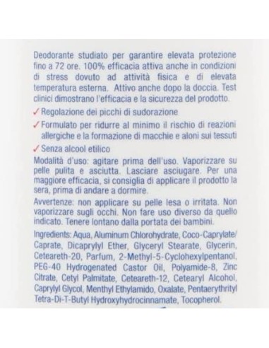 sauber deodorante vapo no-gas 75ml - active: tuttocasashop.live: igiene e cura della persona
