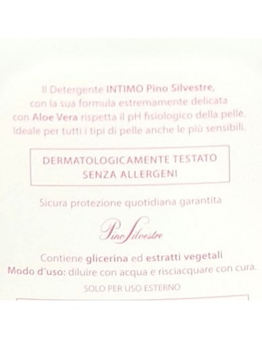 pino silvestre detergente intimo ph5 - 250ml - delicato con aloe vera: tuttocasashop.live: igiene e cura della persona
