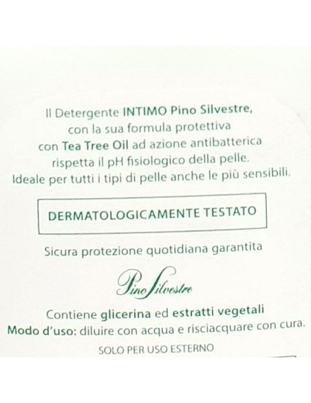 pino silvestre detergente intimo ph5 - 250ml - antibatterico - tea tree oil: tuttocasashop.live: igiene e cura della persona