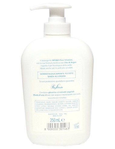 pino silvestre detergente intimo ph5 - 250ml - sensitive con olio di argan: tuttocasashop.live: igiene e cura della persona