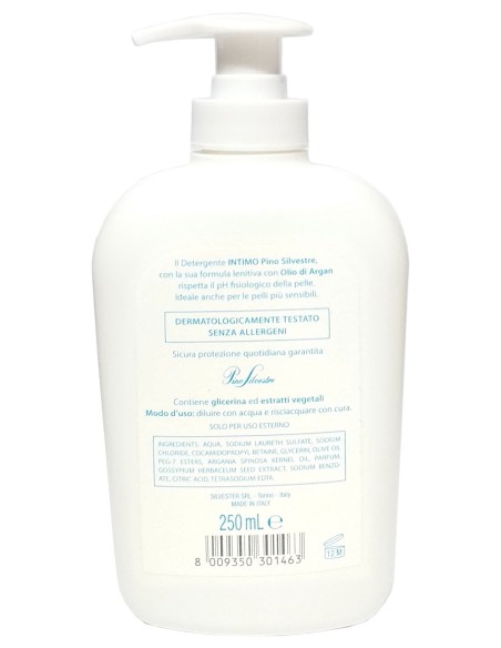 pino silvestre detergente intimo ph5 - 250ml - sensitive con olio di argan: tuttocasashop.live: igiene e cura della persona