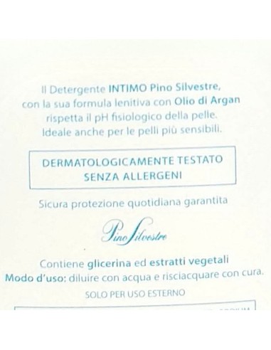 pino silvestre detergente intimo ph5 - 250ml - sensitive con olio di argan: tuttocasashop.live: igiene e cura della persona