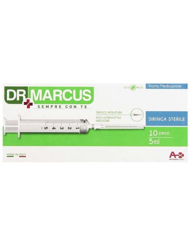 dr marcus 10 siringhe monouso sterili - 5ml - ago indolore ultrasottile: tuttocasashop.live: igiene e cura della persona