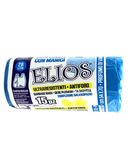 elios netti' 15 sacchi ultraresistenti 28l 52x70cm profumati - vaniglia: tuttocasashop.live: pulizia e cura della casa