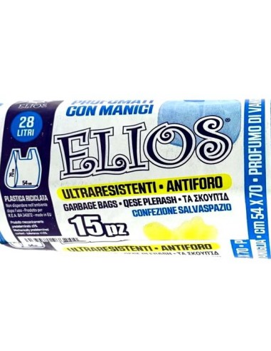 elios netti' 15 sacchi ultraresistenti 28l 52x70cm profumati - vaniglia: tuttocasashop.live: pulizia e cura della casa