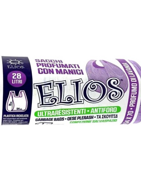 elios netti' 15 sacchi ultraresistenti 28l 52x70cm profumati - lavanda: tuttocasashop.live: pulizia e cura della casa