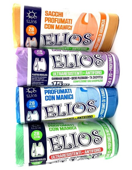 elios netti' 15 sacchi ultraresistenti 28l 52x70cm profumati - lavanda: tuttocasashop.live: pulizia e cura della casa