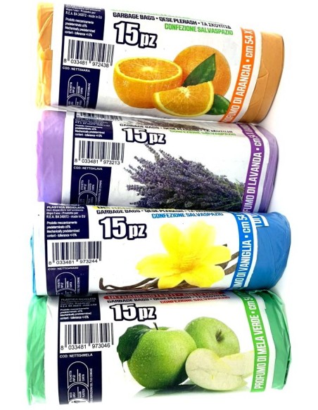 elios netti' 15 sacchi ultraresistenti 28l 52x70cm profumati - lavanda: tuttocasashop.live: pulizia e cura della casa