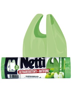 elios netti' 15 sacchi ultraresistenti 28l 52x70cm profumati - mela verde: tuttocasashop.live: pulizia e cura della casa