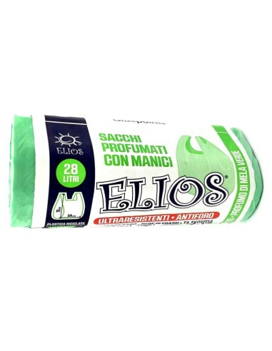 elios netti' 15 sacchi ultraresistenti 28l 52x70cm profumati - mela verde: tuttocasashop.live: pulizia e cura della casa