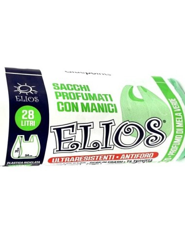 elios netti' 15 sacchi ultraresistenti 28l 52x70cm profumati - mela verde: tuttocasashop.live: pulizia e cura della casa