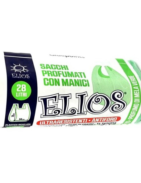 elios netti' 15 sacchi ultraresistenti 28l 52x70cm profumati - mela verde: tuttocasashop.live: pulizia e cura della casa