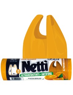 elios netti' 15 sacchi ultraresistenti 28l 52x70cm profumati - arancia: tuttocasashop.live: pulizia e cura della casa