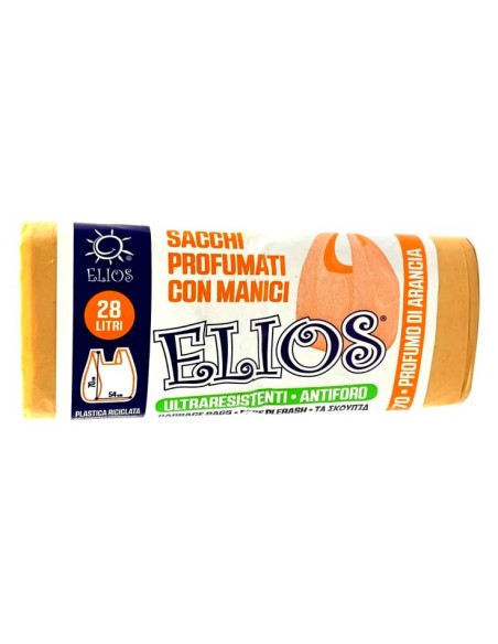 elios netti' 15 sacchi ultraresistenti 28l 52x70cm profumati - arancia: tuttocasashop.live: pulizia e cura della casa
