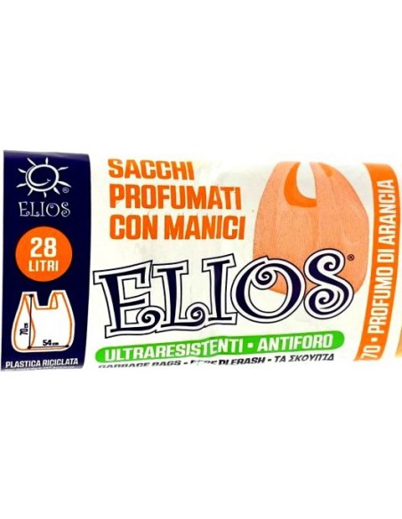 elios netti' 15 sacchi ultraresistenti 28l 52x70cm profumati - arancia: tuttocasashop.live: pulizia e cura della casa