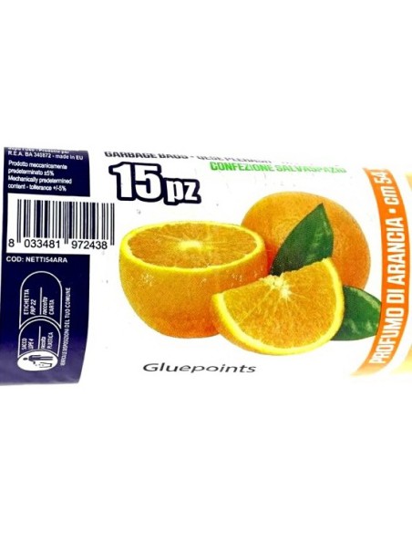 elios netti' 15 sacchi ultraresistenti 28l 52x70cm profumati - arancia: tuttocasashop.live: pulizia e cura della casa