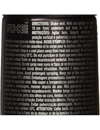 axe deodorante body spray for men - 150ml - excite: tuttocasashop.live: igiene e cura della persona
