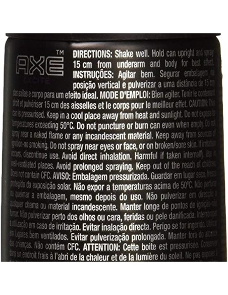 axe deodorante body spray for men - 150ml - excite: tuttocasashop.live: igiene e cura della persona