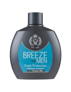 breeze deodorante squeeze no-gas - 100ml - men fresh protection 48h: tuttocasashop.live: igiene e cura della persona