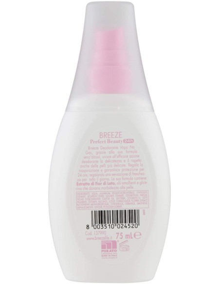 breeze deodorante vapo no-gas - 75ml - perfect beauty: tuttocasashop.live: igiene e cura della persona