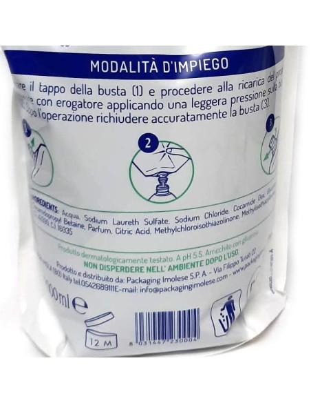 hgs sapone liquido maxi ecoricarica busta - 2 litri - talco e iris: tuttocasashop.live: igiene e cura della persona