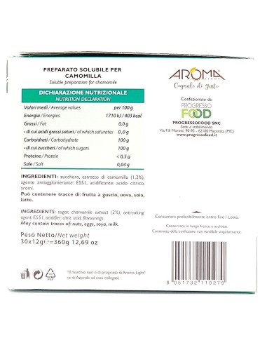 aroma light 30 capsule di gusto - camomilla - compatibili a modo mio: tuttocasashop.live: altro - bazar