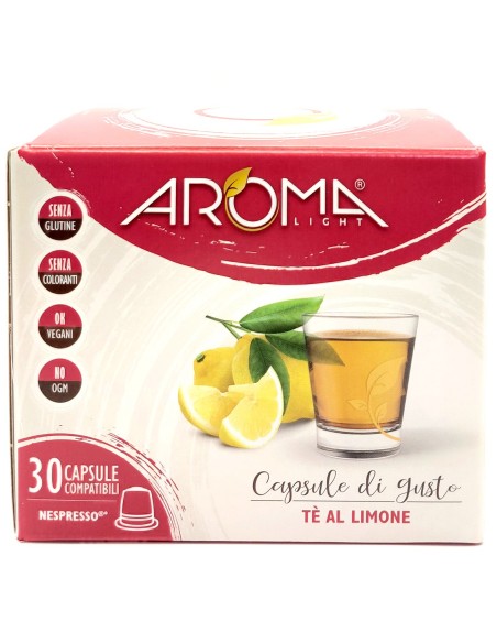 aroma light 30 capsule di gusto - te' al limone - compatibili nespresso: tuttocasashop.live: altro - bazar