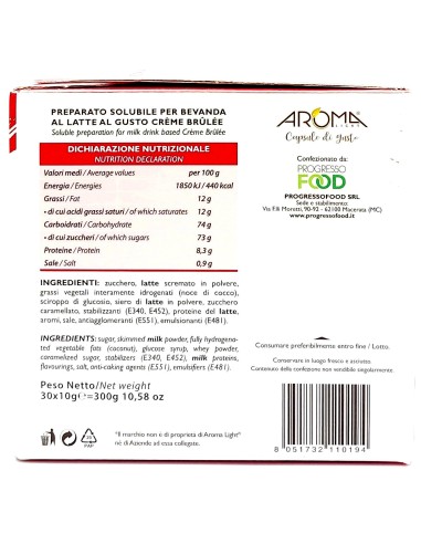 aroma light 30 capsule di gusto - creme brulee - compatibili nespresso: tuttocasashop.live: altro - bazar