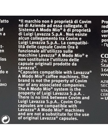 covim ora caffe' - 48 capsule orocrema - compatibili lavazza a modo mio: tuttocasashop.live: altro - bazar