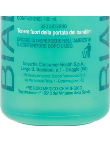 bialcol due disinfettante per cute e detersione ferite - 400ml - battericida: tuttocasashop.live: igiene e cura della persona