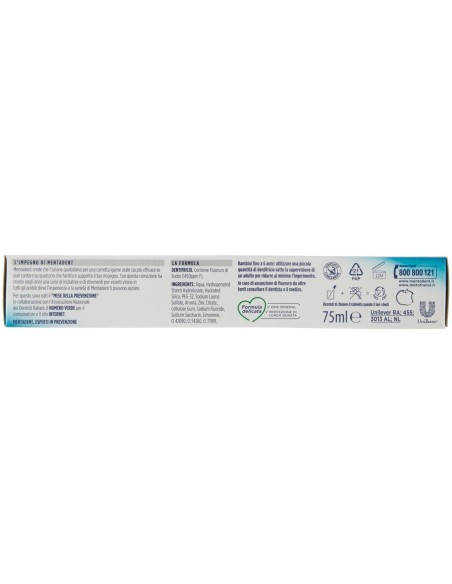 mentadent dentifricio 75ml con microgranuli - perfetta pulizia interdentale: tuttocasashop.live: igiene e cura della persona