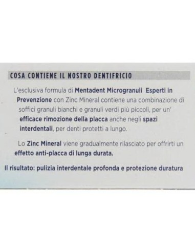 mentadent dentifricio 75ml con microgranuli - perfetta pulizia interdentale: tuttocasashop.live: igiene e cura della persona